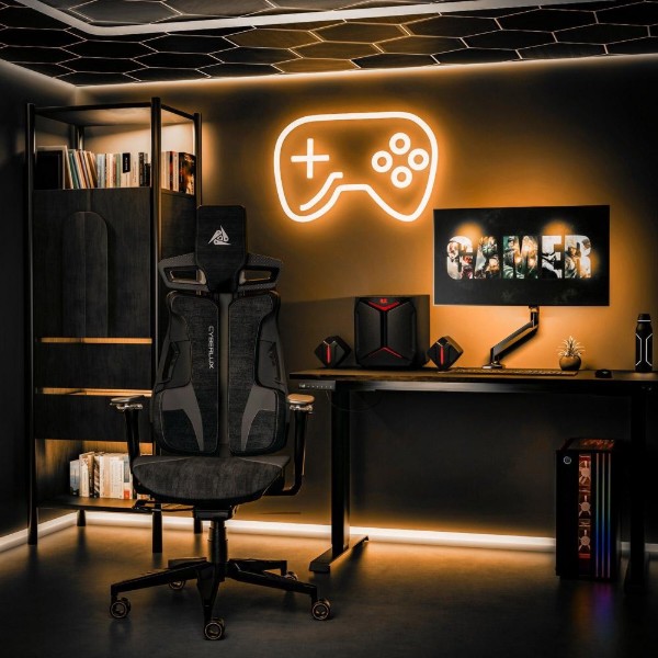 Фото - Крісло для геймерів Cyberlux V10 Fabric Black (GM-V10 FB)
